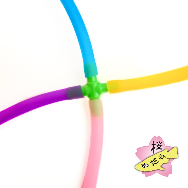 画像2: エアーチューブコネクター 4本連結 5個セット (2)